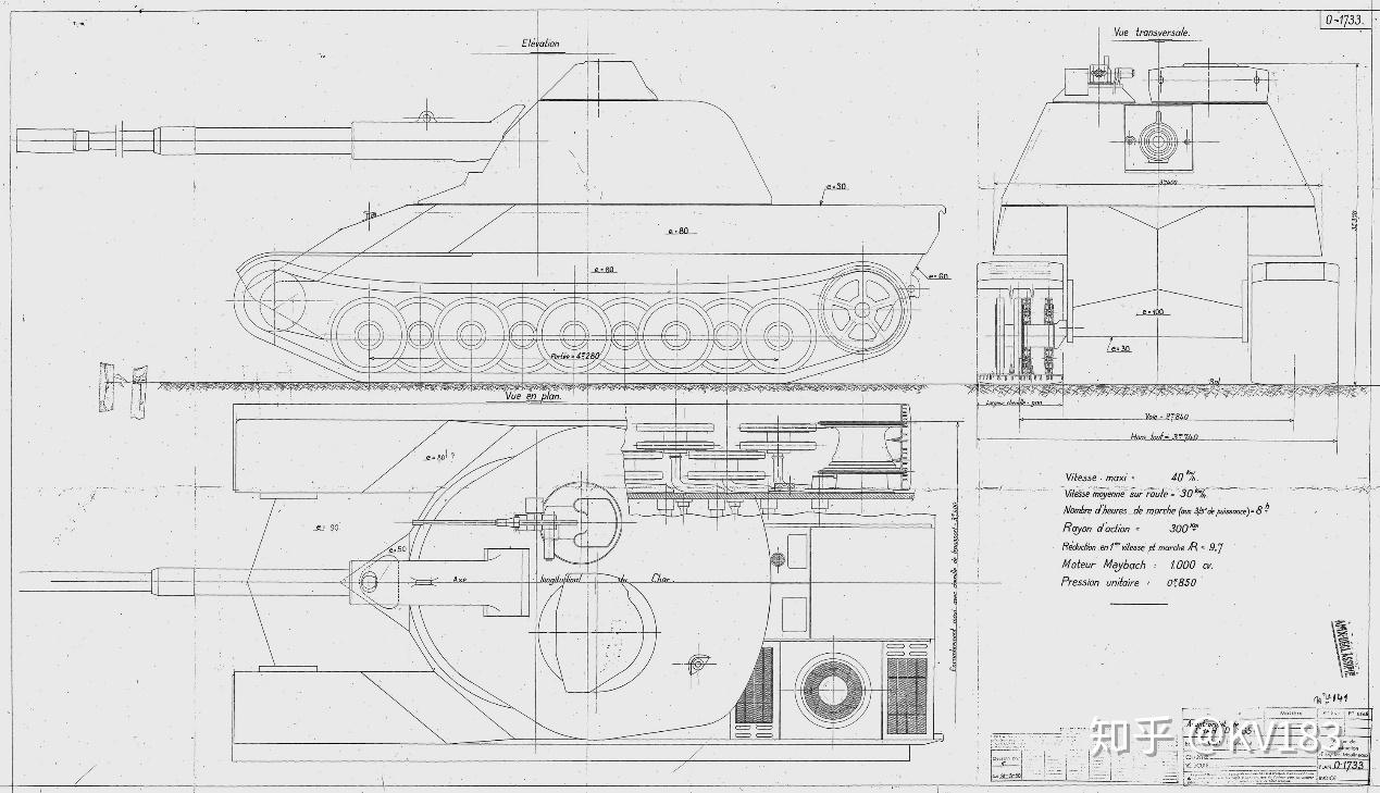 amx-65t方案设计图,车体为amx-50 120 2号样车所用的同种车体amx-50终
