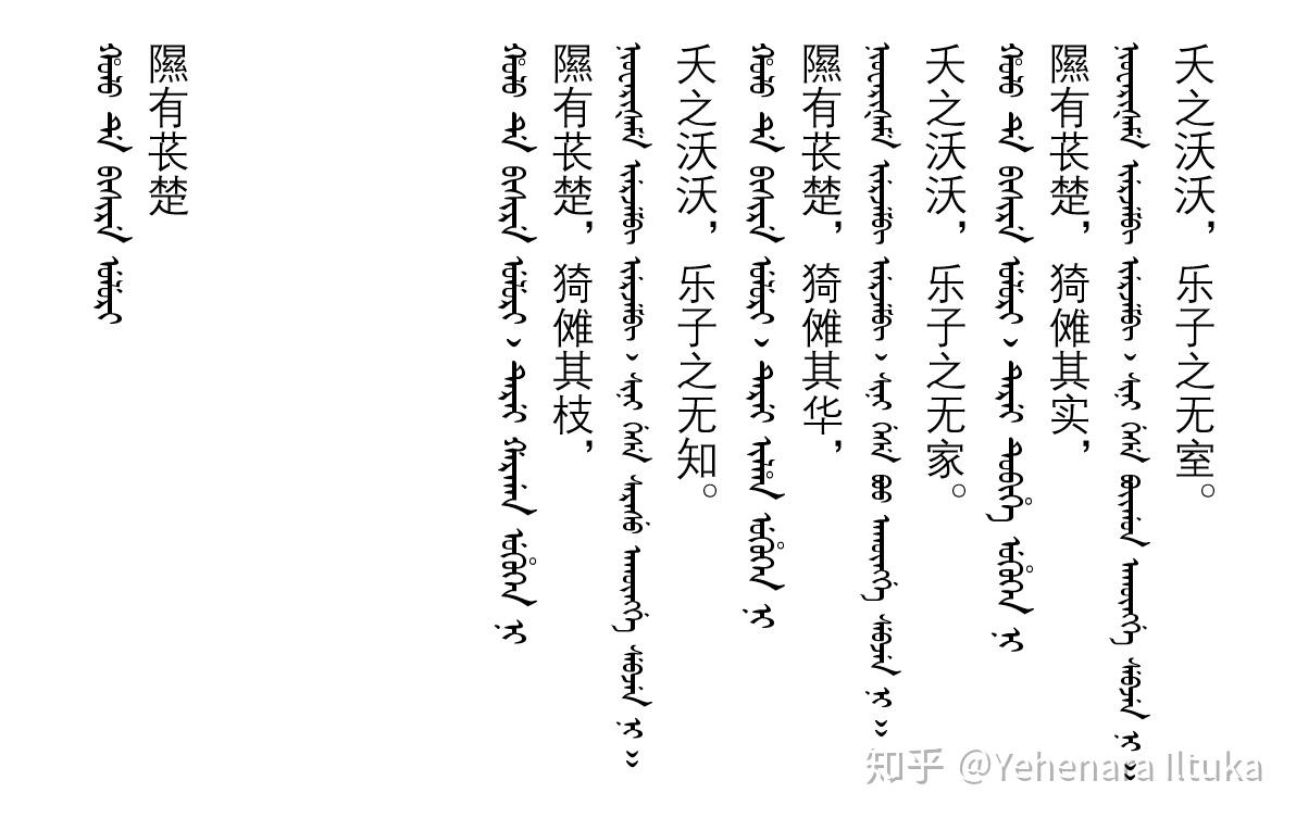 伊尔图卡的满文诗经转写笔记3隰有苌楚