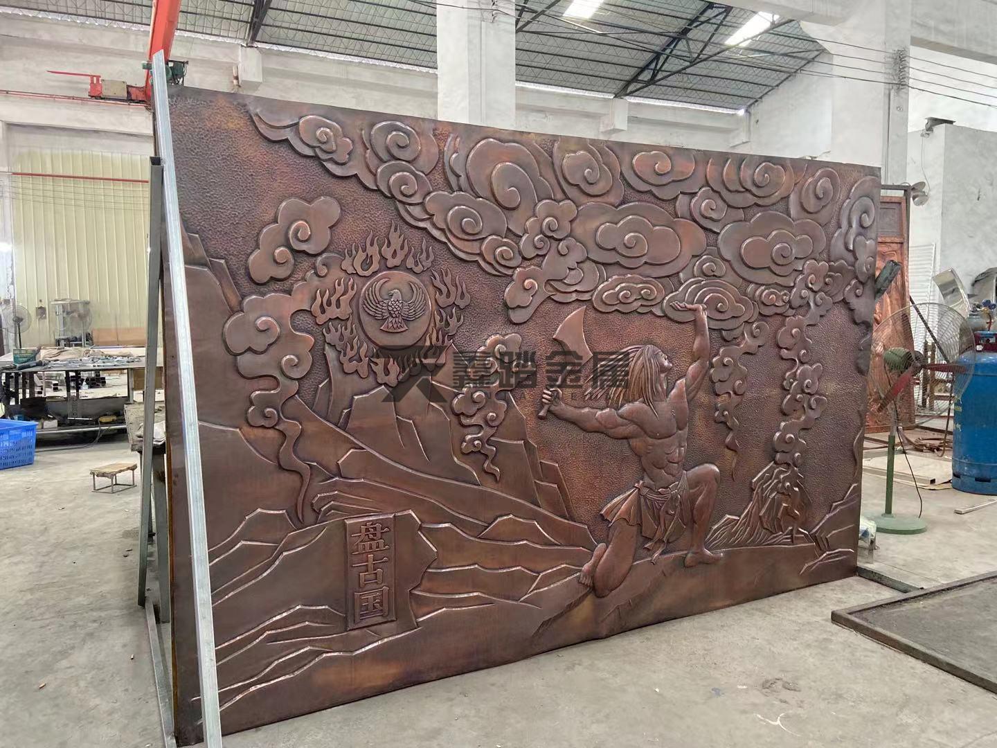 锻铜浮雕壁画古铜做旧升宿性易于造型效果佳