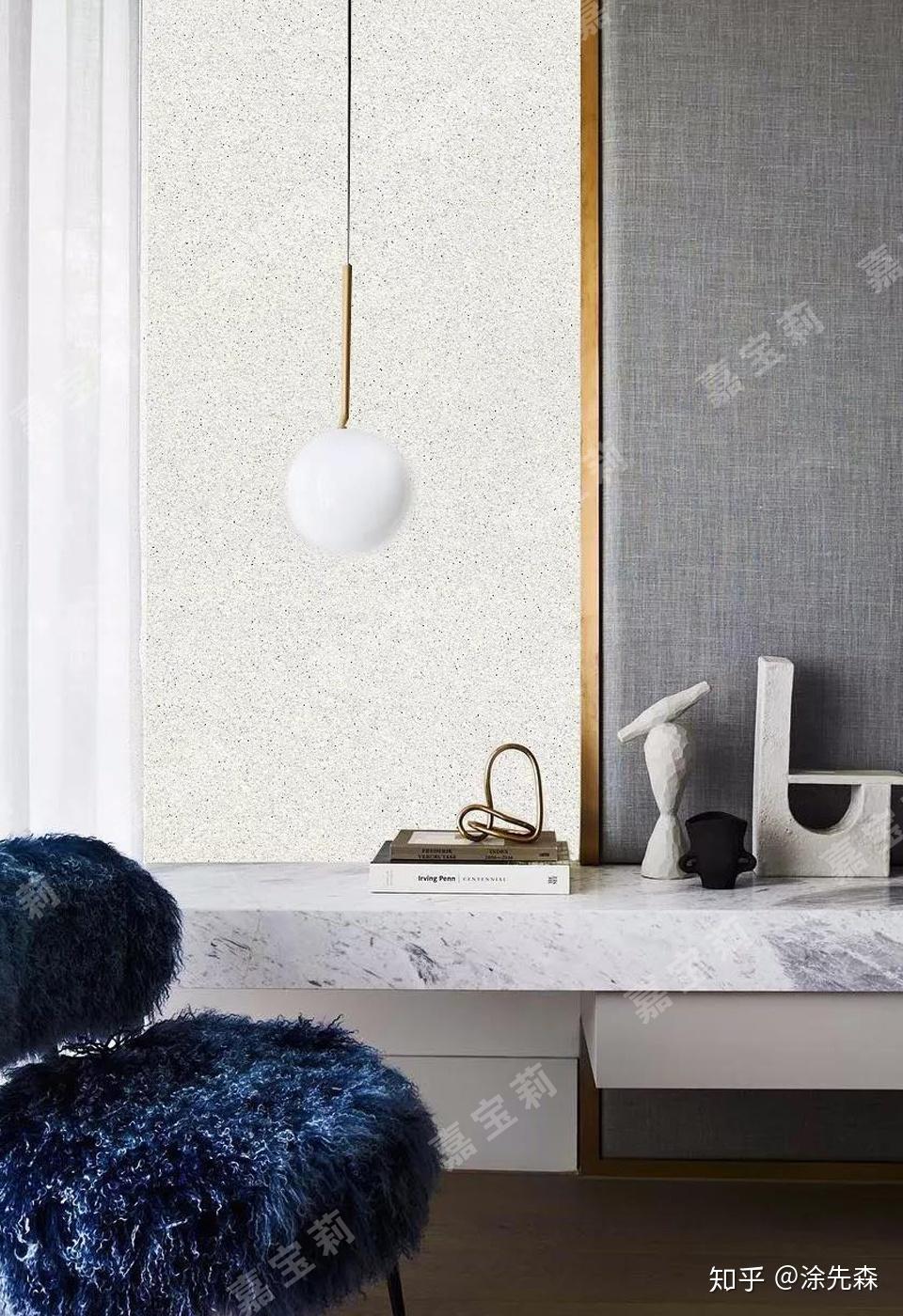 格莉翠丝与大理石元素的碰撞运用格莉翠丝 灰色作为空间的基调,配以