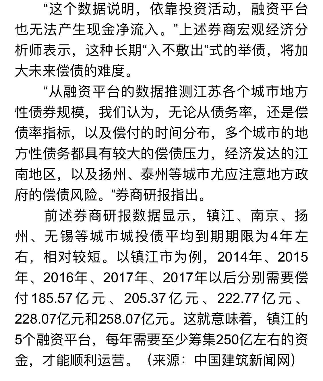 如何看待南京负债是全国第一?江苏债务都很高