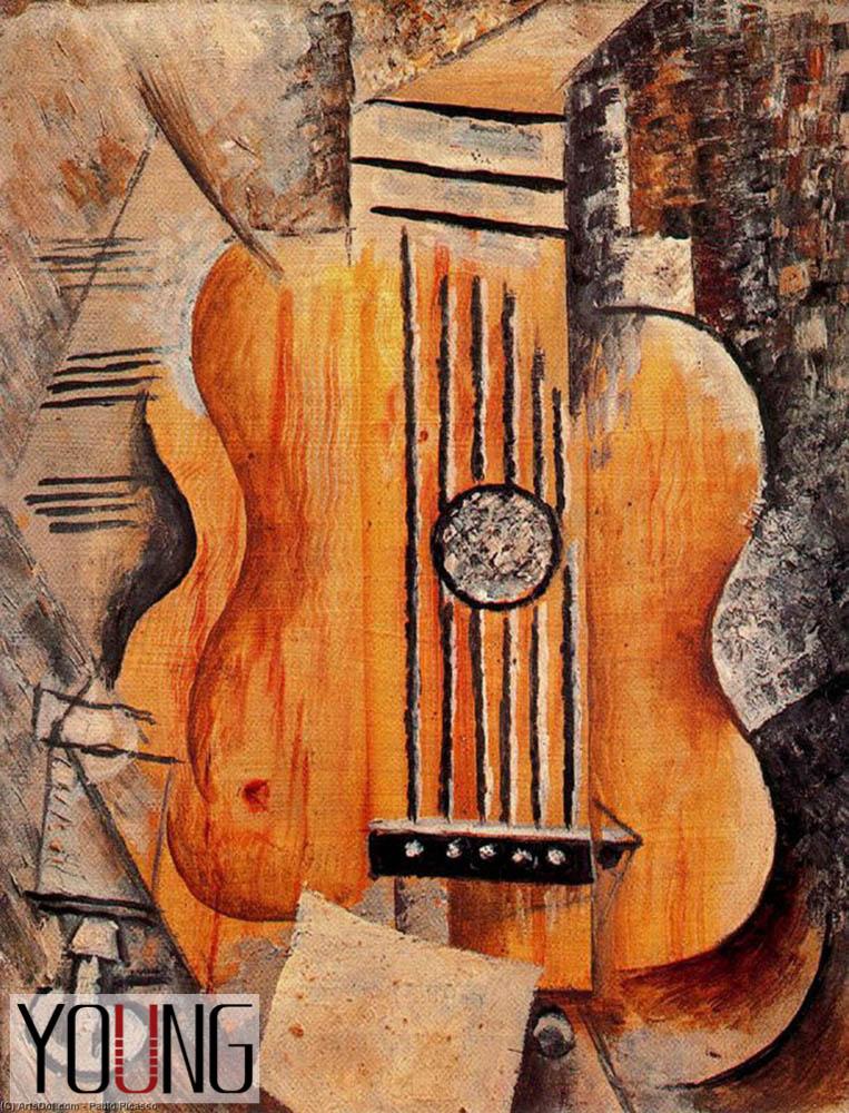 他特地为她创作的一幅作品叫做《吉他》,又名《我爱伊娃》.