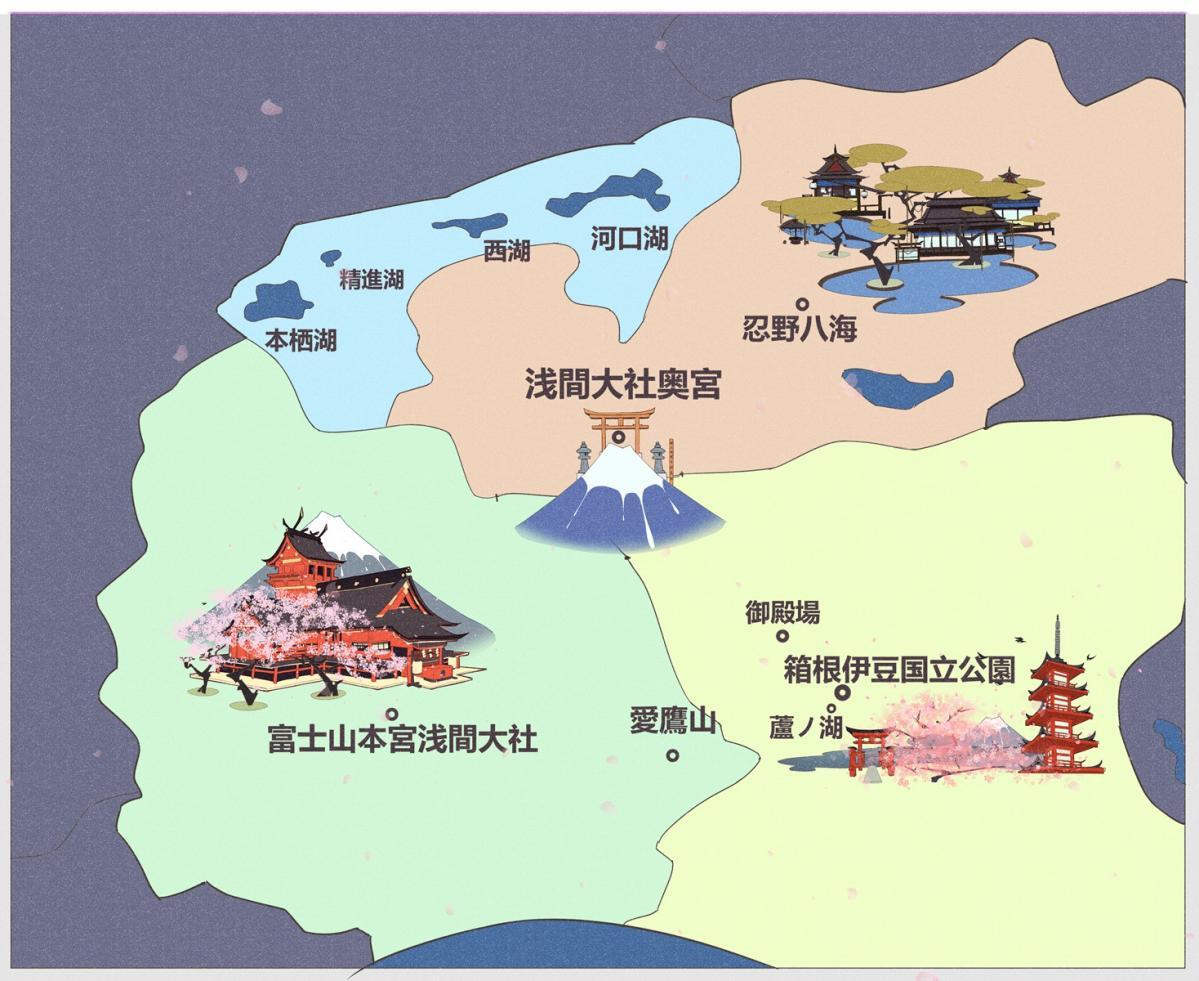日本富士山地理位置图片