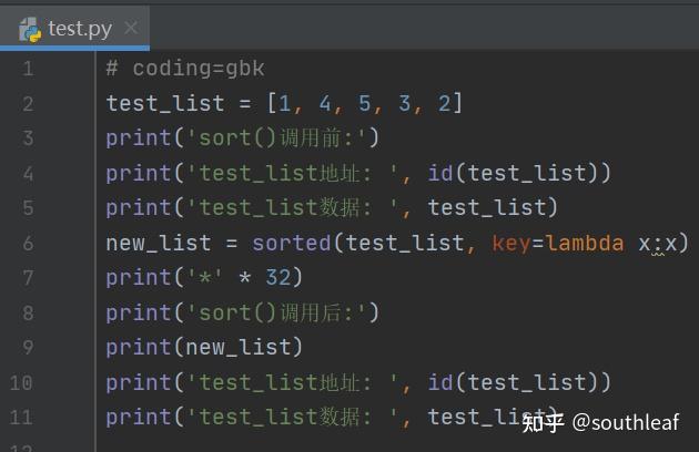 Python中sort()和sorted()的差异 - 知乎