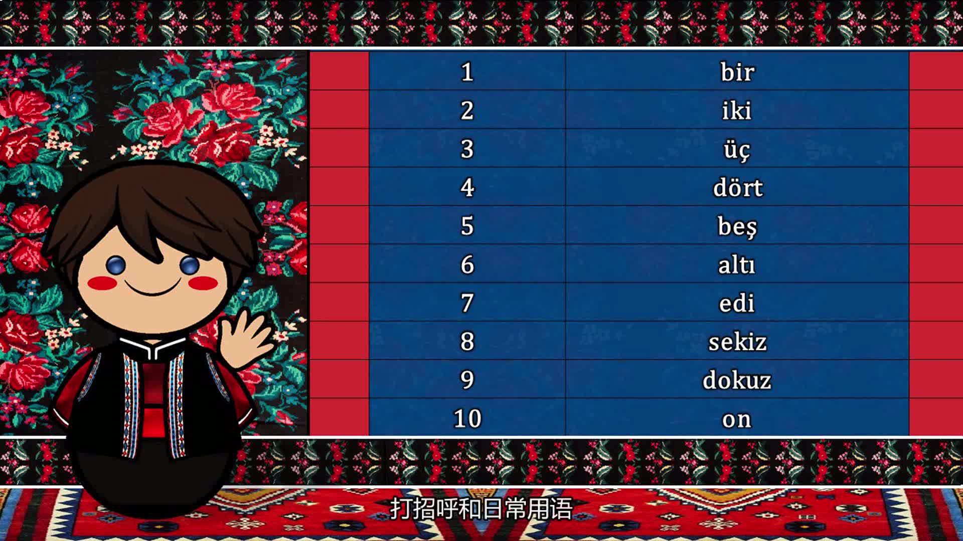 塔吉克语的数字和日常用语 英语注释