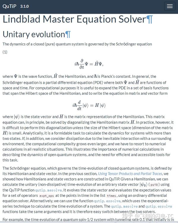 计算含时演化[2020.4.23] - 知乎