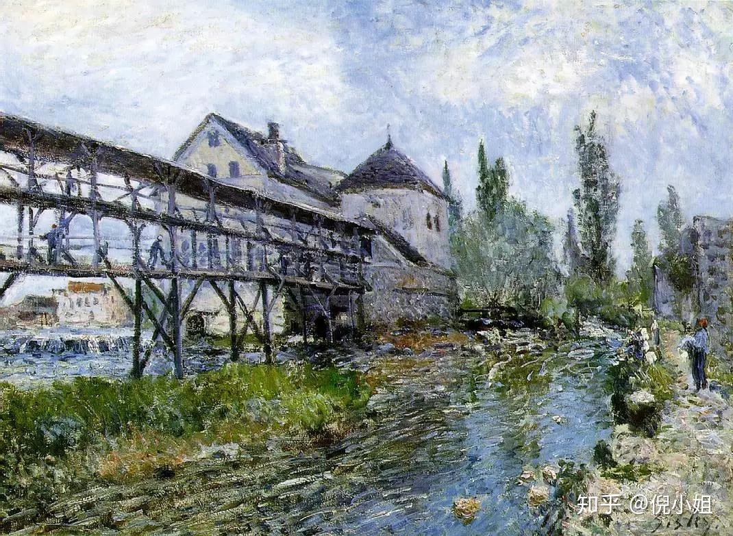 (1879年)sisley《雪中》(1874年)sisley《秋天:布吉瓦爾附近的塞納河