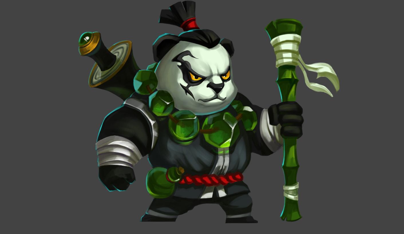 cg游戏ui原画设计视频教程绘制游戏卡通熊猫