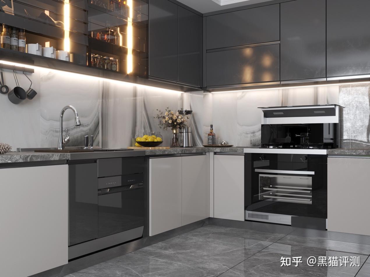 一体化厨房成为网红装修美的悦净集成水槽xq02你们确定不试试