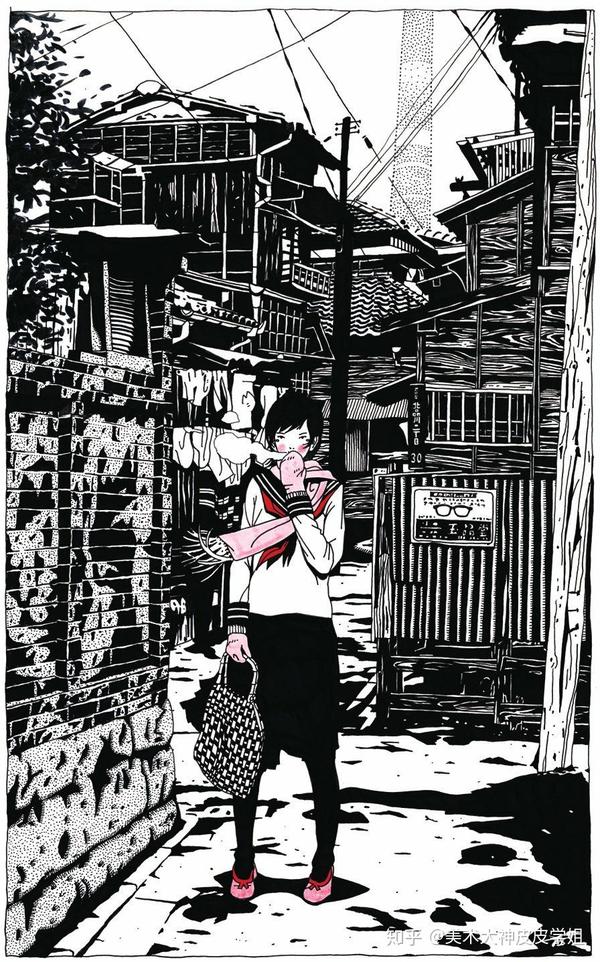 中村佑介的插画世界 蓝 中村佑介插画 腾然网