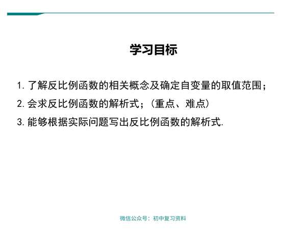数学课件 初中九年级下册数学反比例函数 知乎