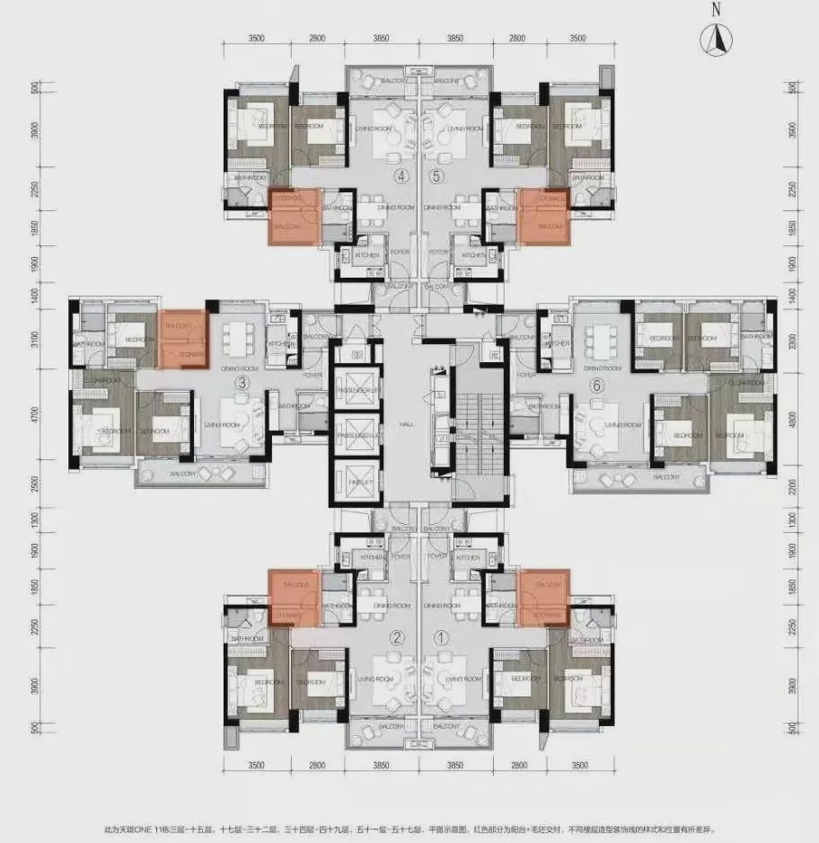 天珑one高层户型图过去十年,亚运城的房价由高开低走到以价换量