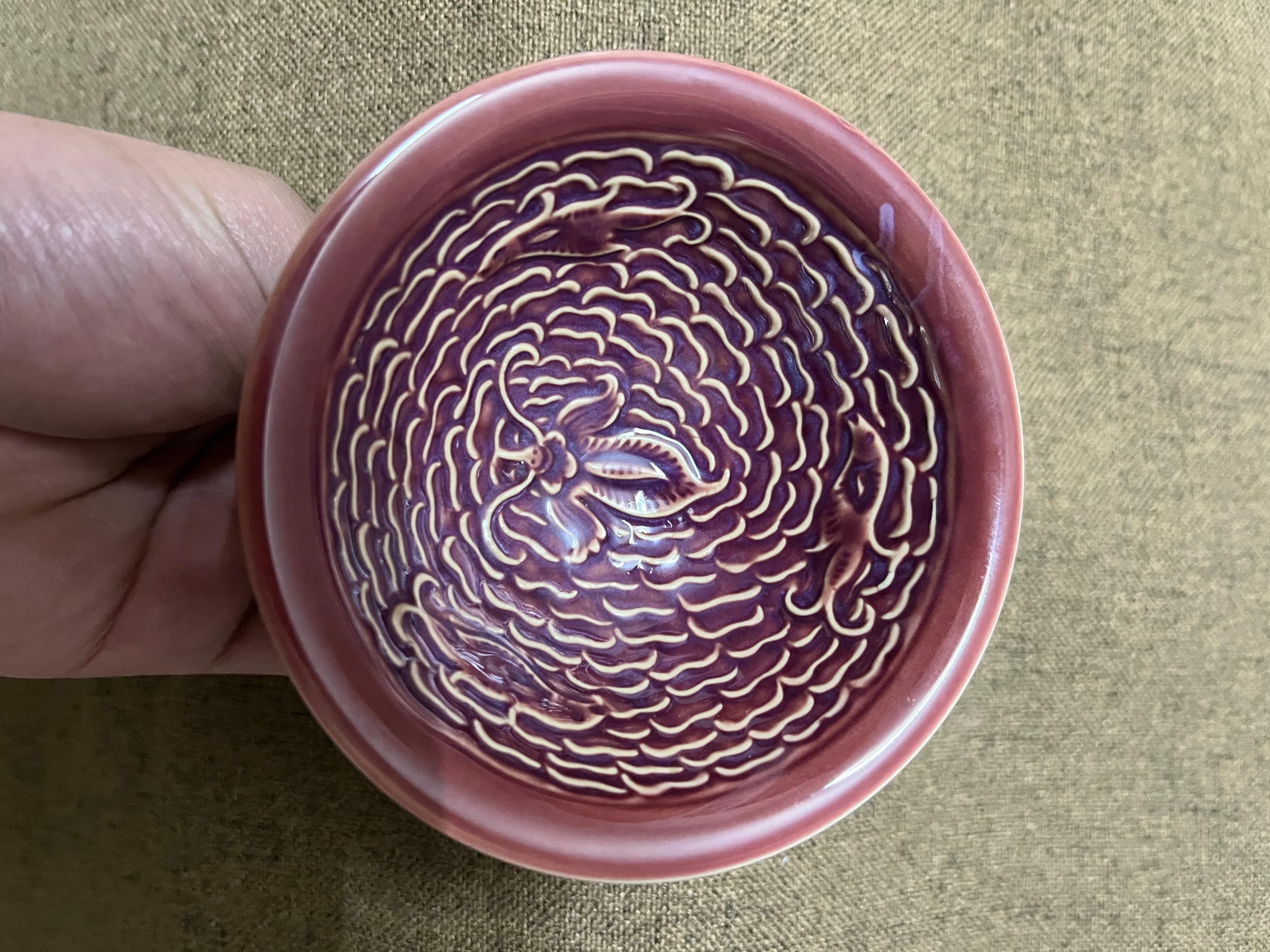 窑变红釉手工拉胚斗笠盏茶杯经典耀州窑器型延续陶瓷原创路线