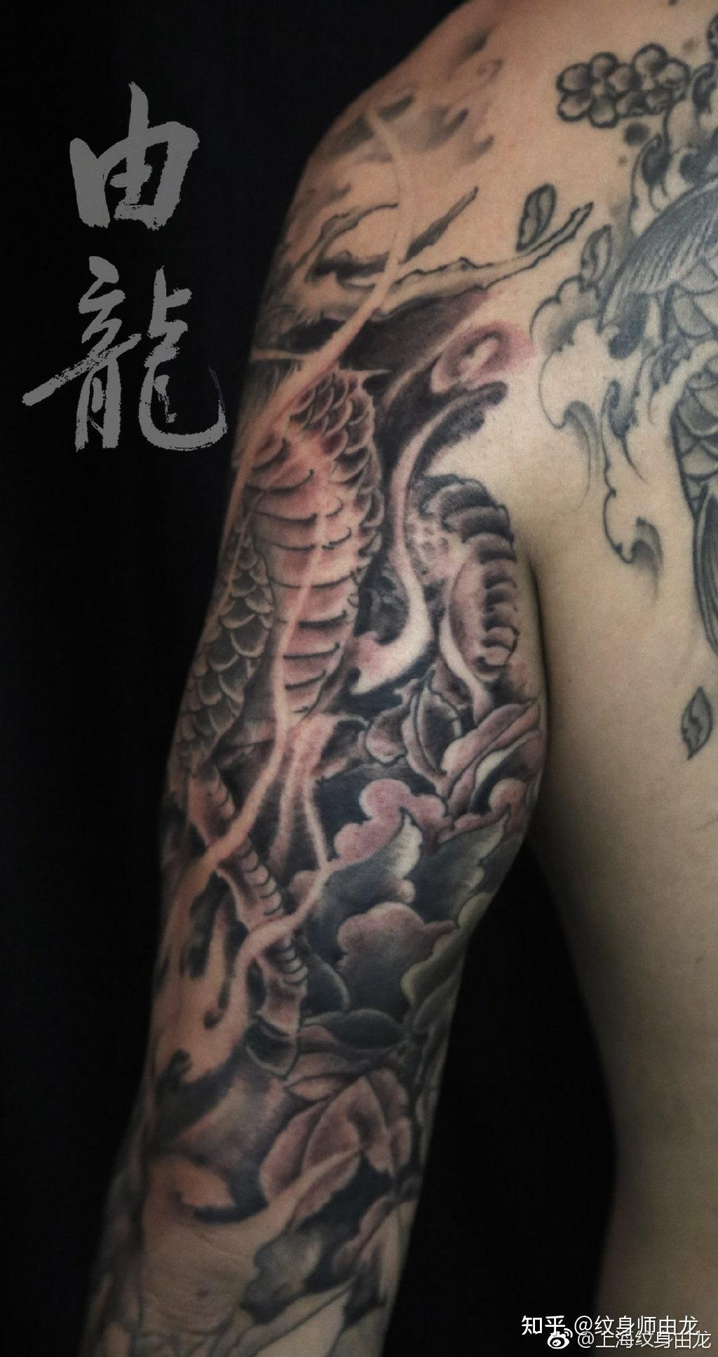 上海纹身由龙刺青作品花臂麒麟纹身 麒麟纹身设计，纹麒麟好看吗 - 知乎