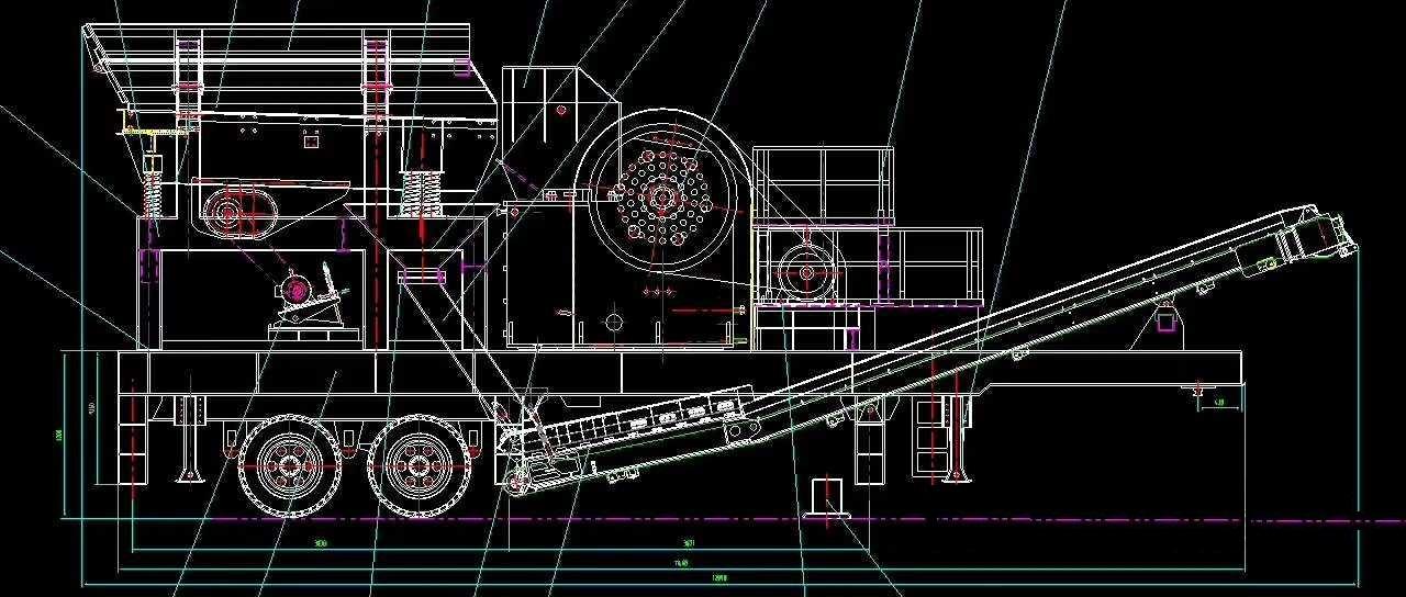 移动破碎机图纸移动破碎站图纸
