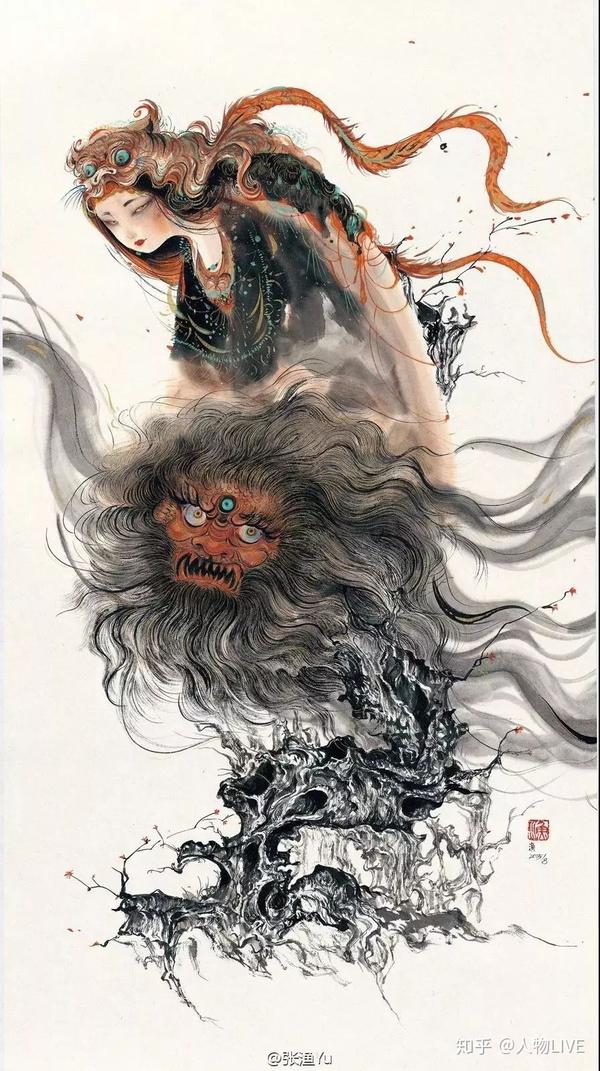 美女画师张渔的成名之路：她一出手，就让水墨中国风惊艳3亿人 - 知乎