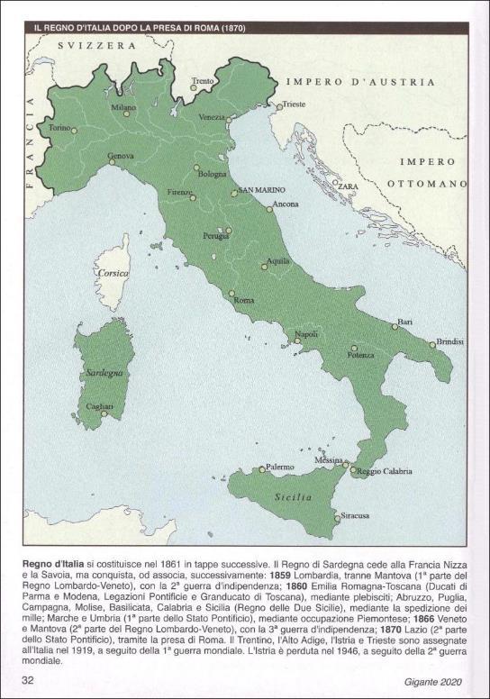 1870年的意大利地图这些地图,对读者了解各政治实体所处地理位置有