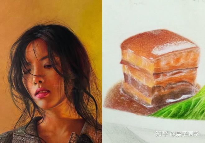 彩铅人物皮肤上色技巧肖像肤色