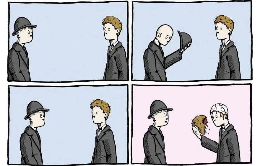 14幅无厘头的四宫格漫画结局出人意料充满幽默感