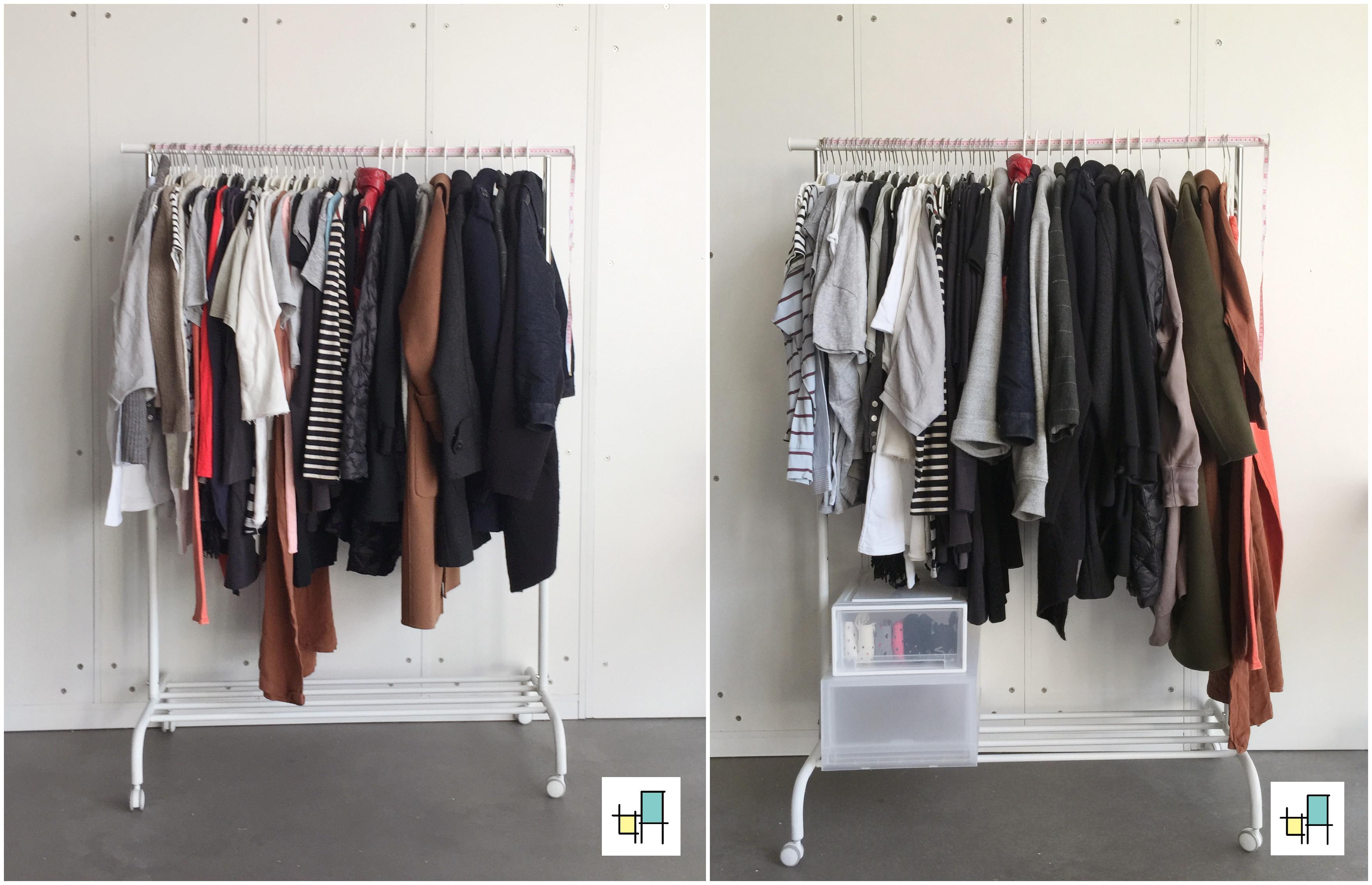 选对衣架一米杆挂50件衣服