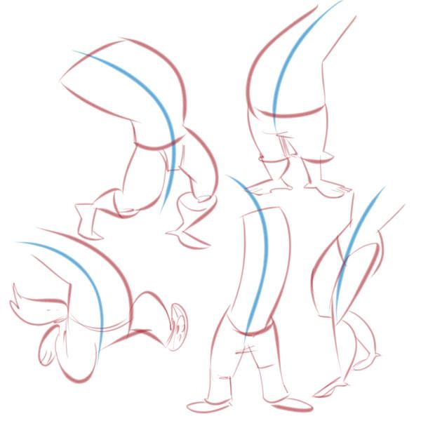 而是一根想象出来的,用来描述角色身体运动态势的虚拟线