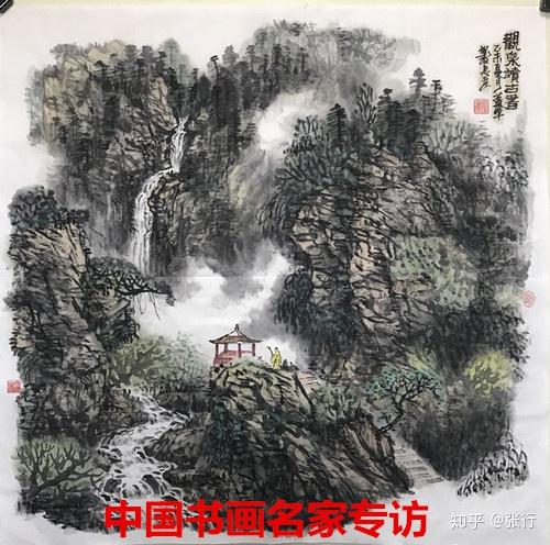 专访中国西安市山水画家萧军先生全媒体记者:张行方 高华芬萧军