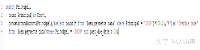 sql分析贷款客户的逾期情况