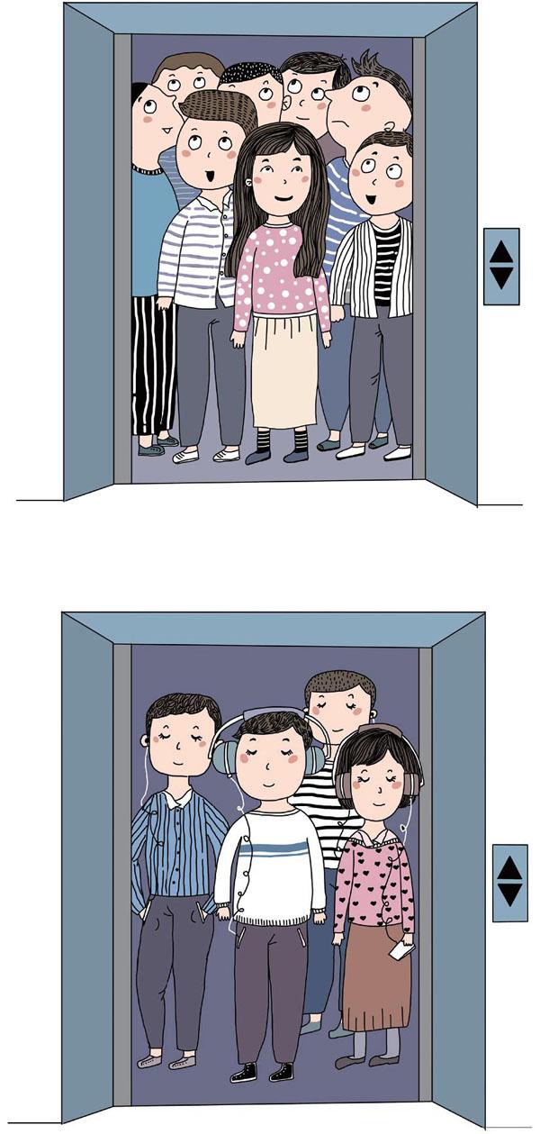 乘电梯时,大家狗什么总往上看?