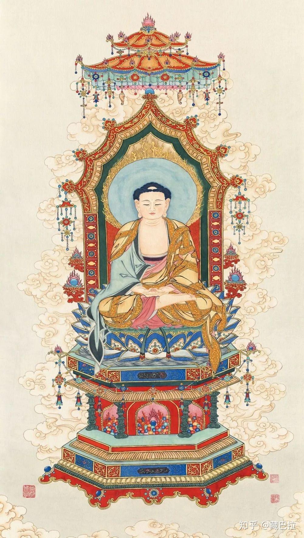 东密唐卡五方佛