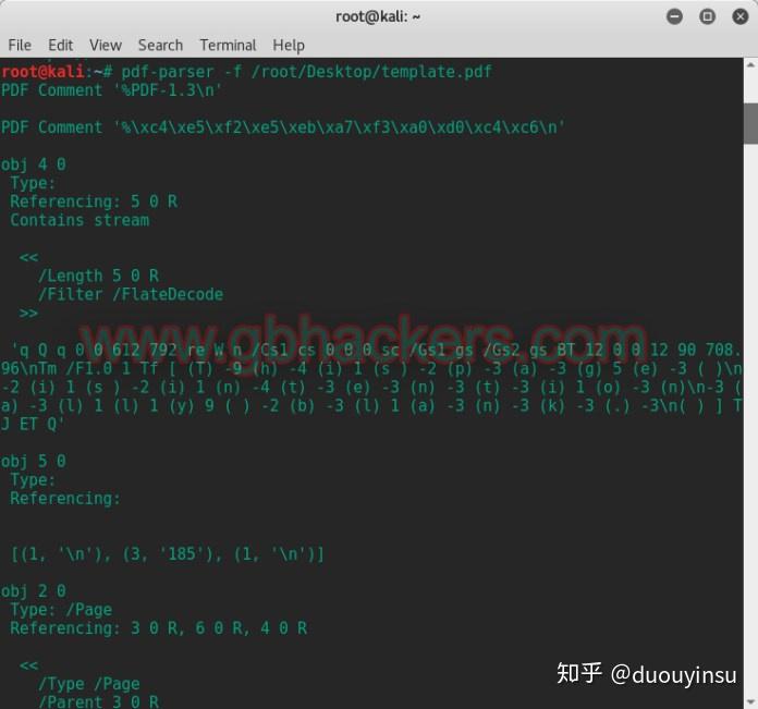 用PDF-Parser工具分析恶意PDF文件 - 知乎