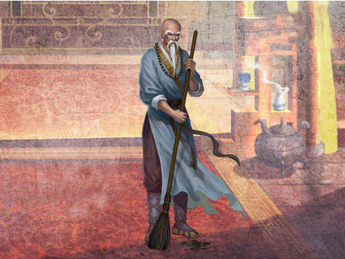 唐僧扫塔为什么要从下往上扫