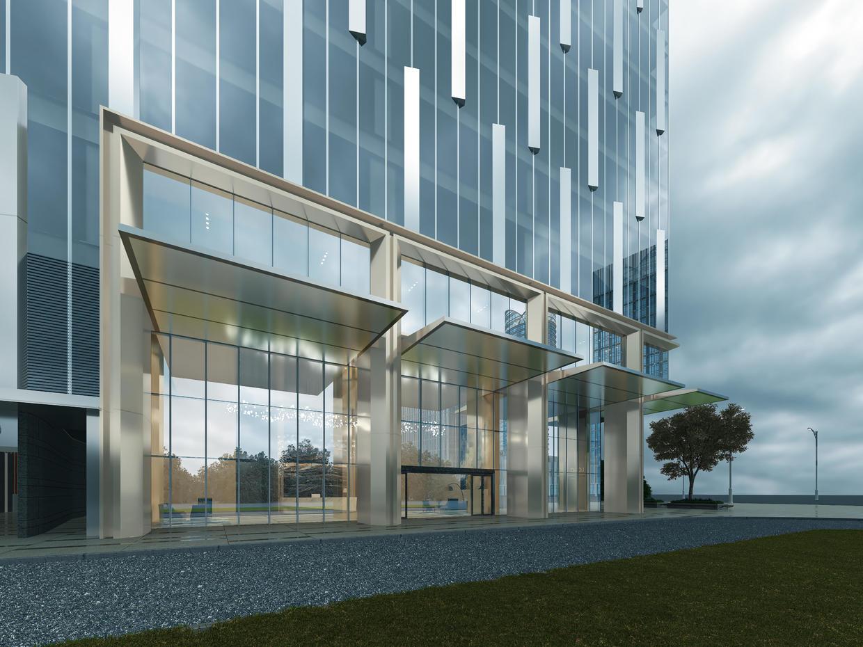 建筑su模型分享 | 聚焦美学 解读办公&酒店雨棚设计 - 知乎