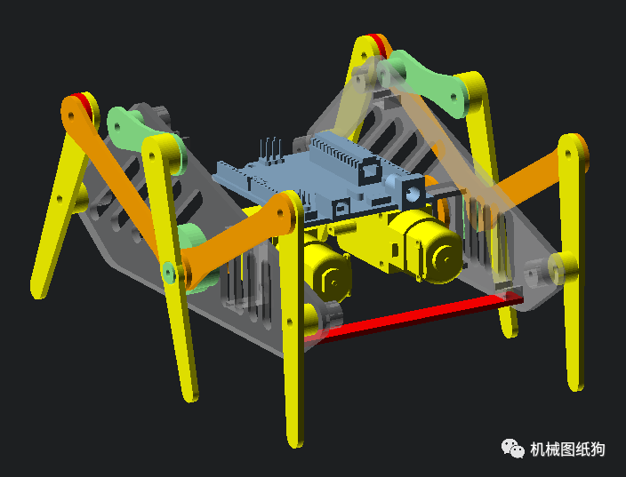 3d打印cl6六足行走小玩具模型3d打印图纸stl格式