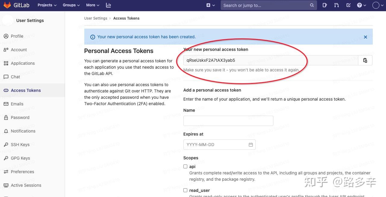 使用access Token方式拉取gitlab私有代码库 - 知乎
