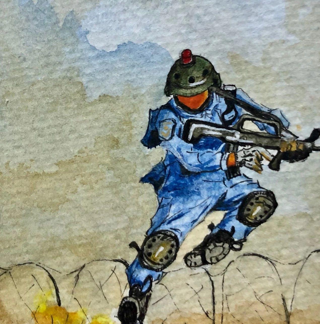 赶紧收图一组纯手绘漫画致敬新时代的空降兵