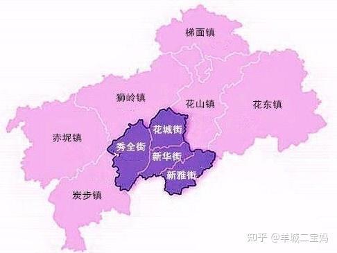 花都区域分布图图片