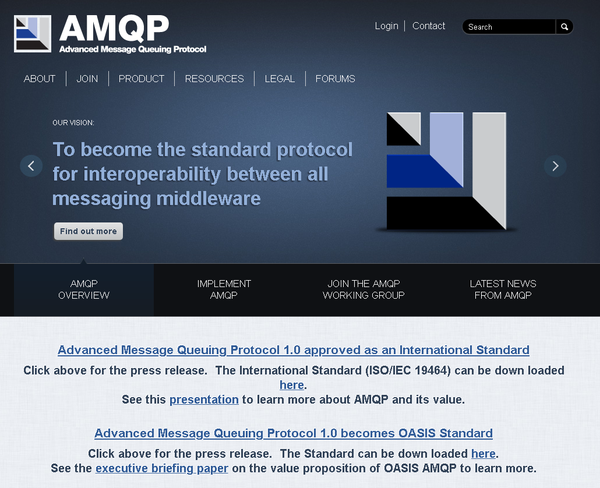 酷站推荐 - Amqp.org - AMQP | Advanced Message Queuing Protocol - 知乎