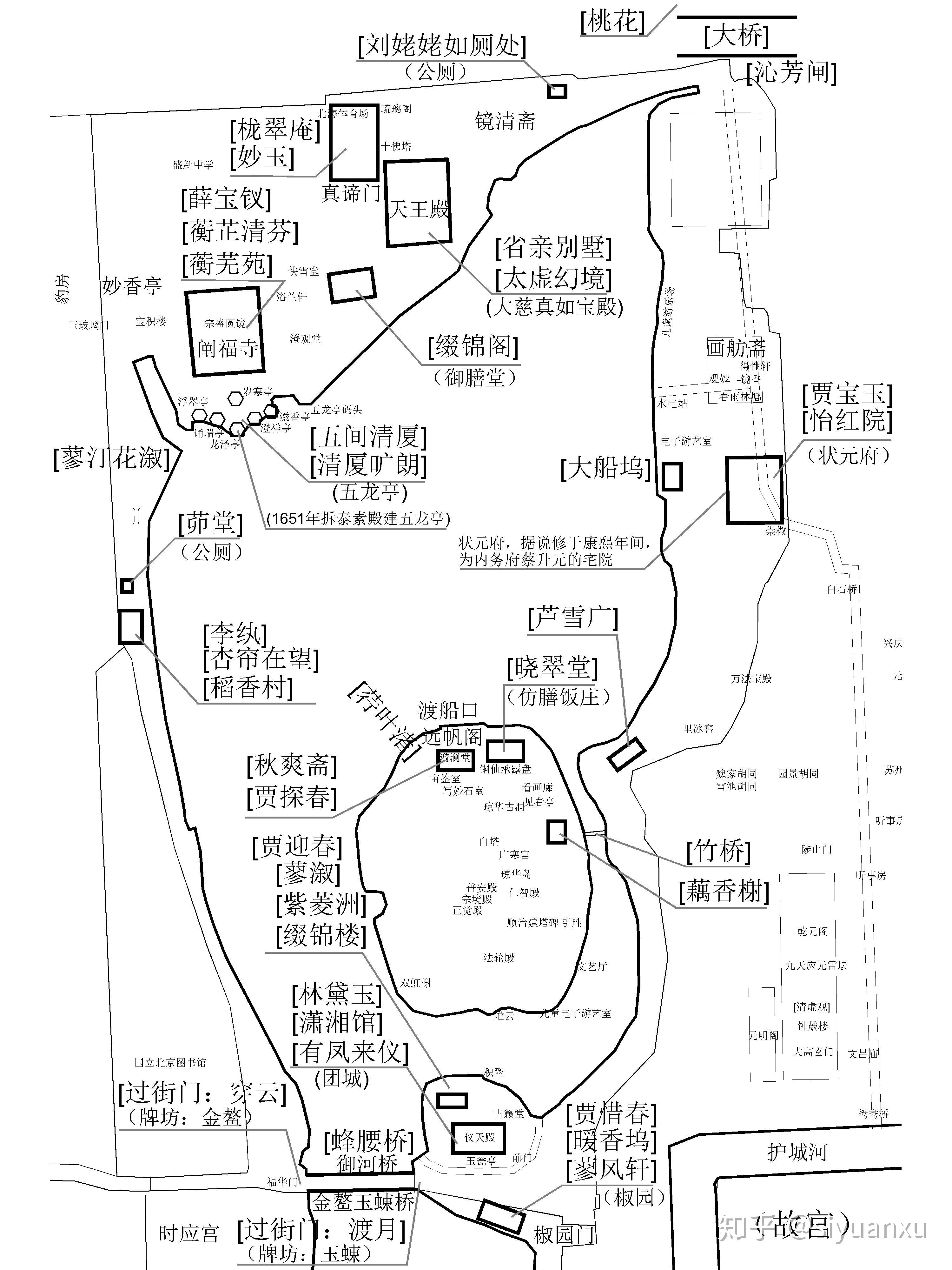 大观园地图 清晰图片