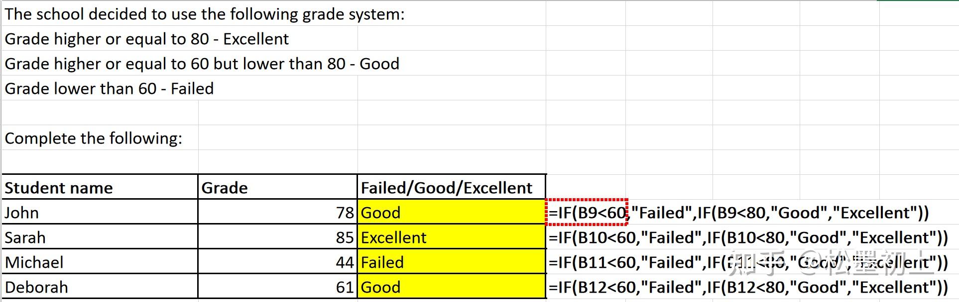 Excel if if nested if sumif countif averageif sumifs countifs