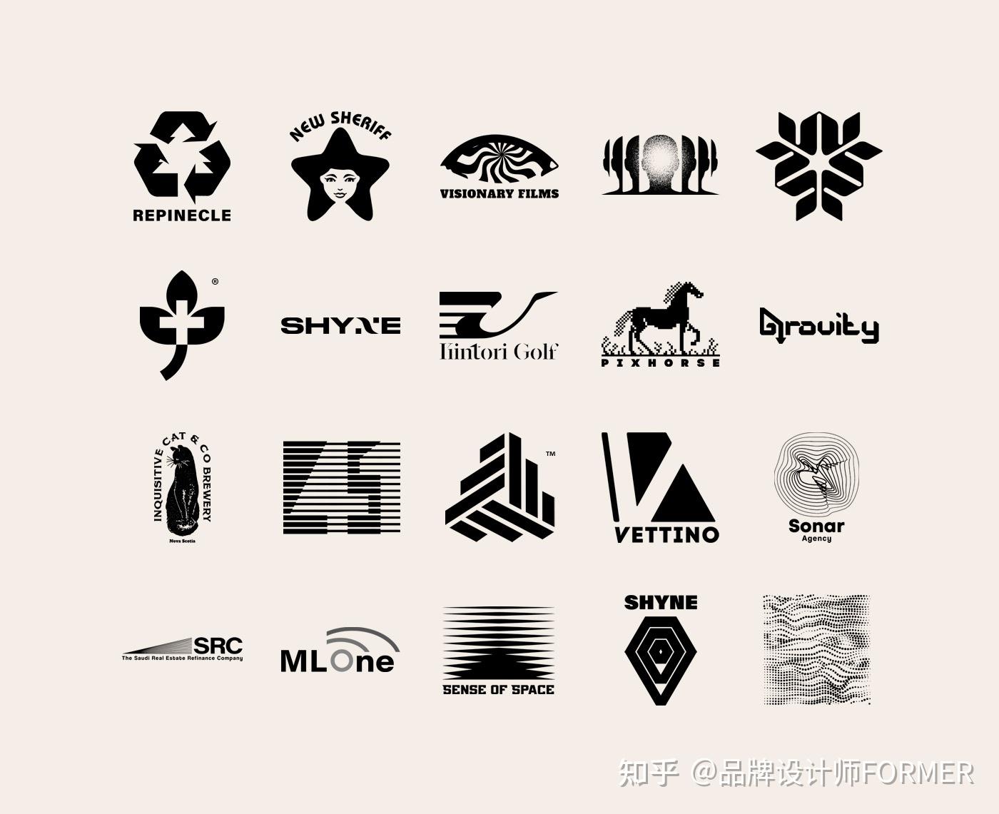品牌标志设计欣赏 - 知乎