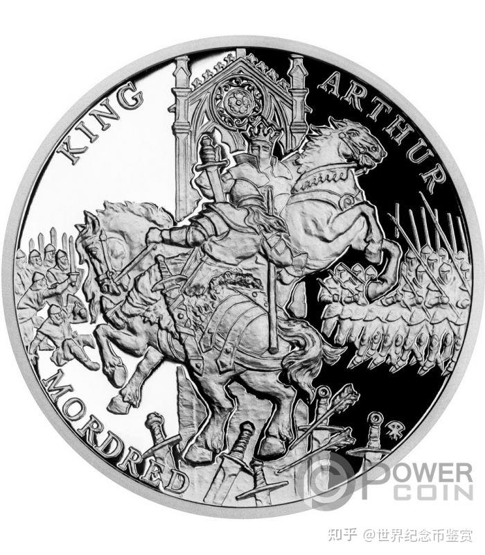 纽埃2021年亚瑟王传奇系列1盎司银币:亚瑟和莫德雷德.世界纪念币鉴赏