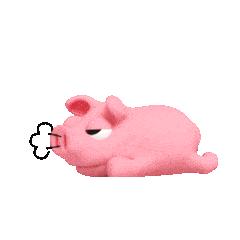 rosapig透明3d粉红小猪表情包