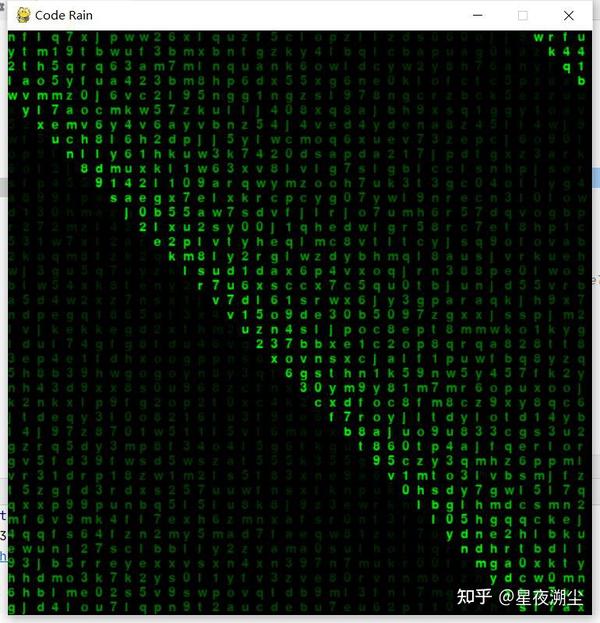 用Python写一个炫酷的黑客帝国代码雨,装×利器(附完整代码) - 知乎