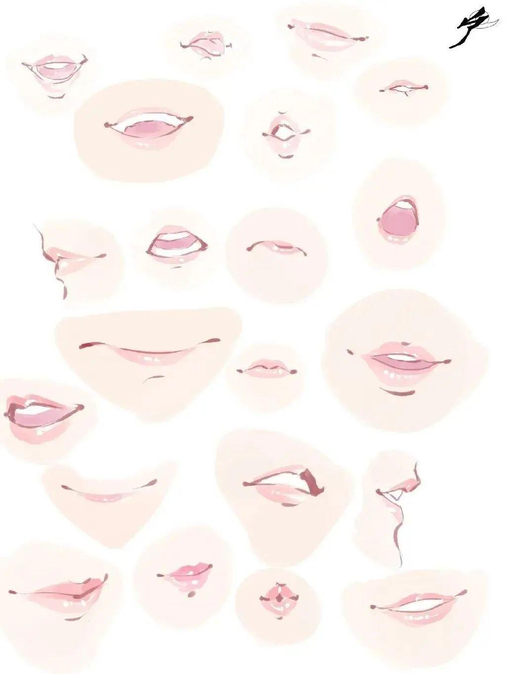 可爱的嘴巴画法图片