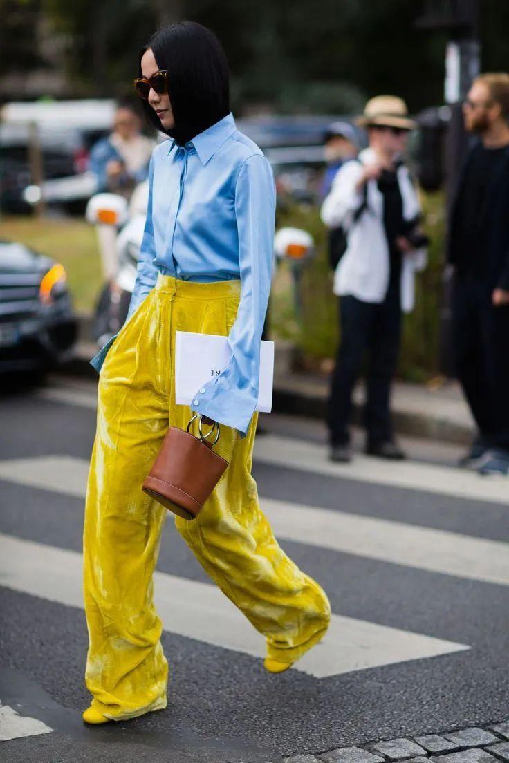 这个夏天配色黄蓝才是高级的