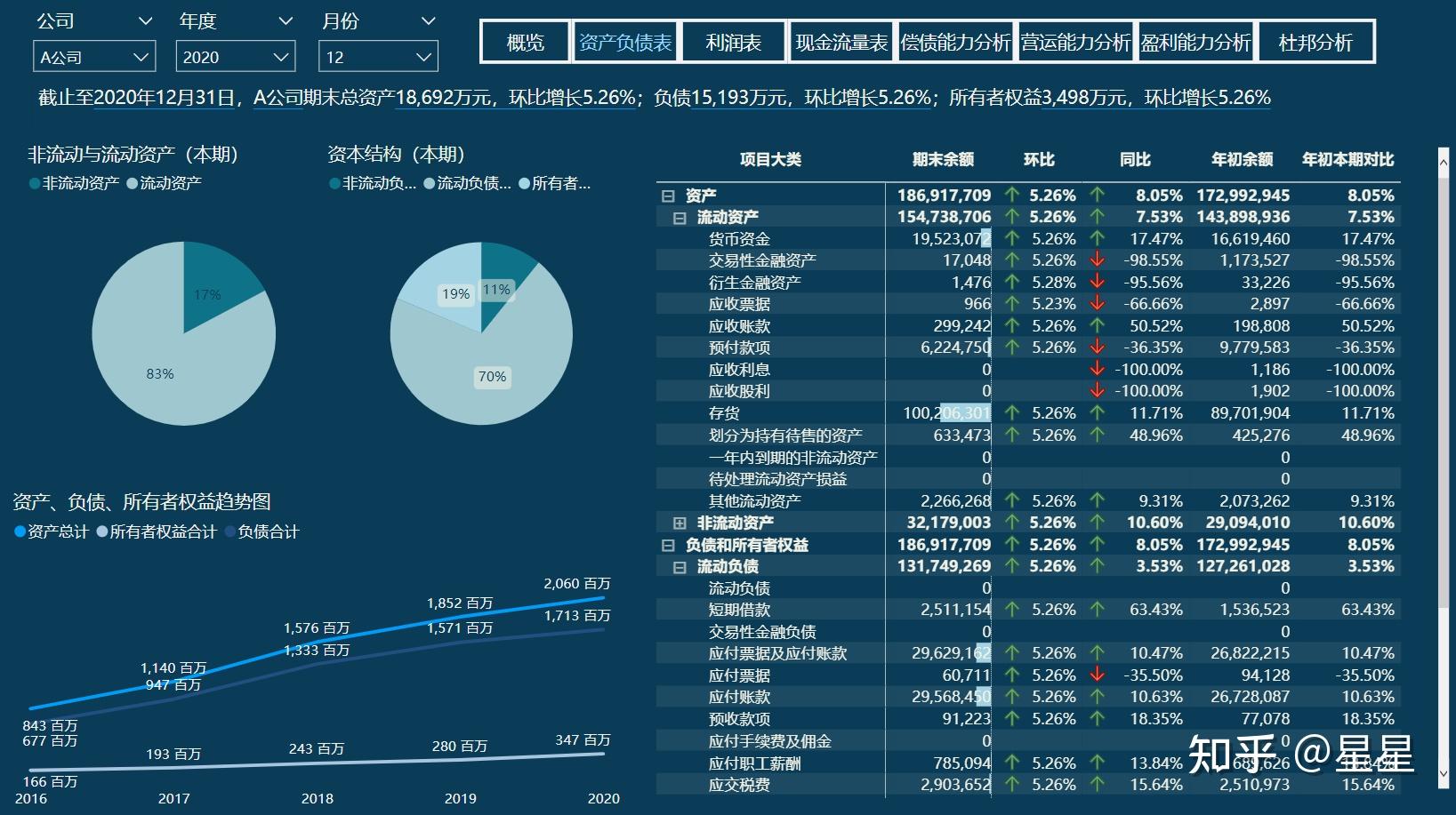 数据可视化-财务报表分析