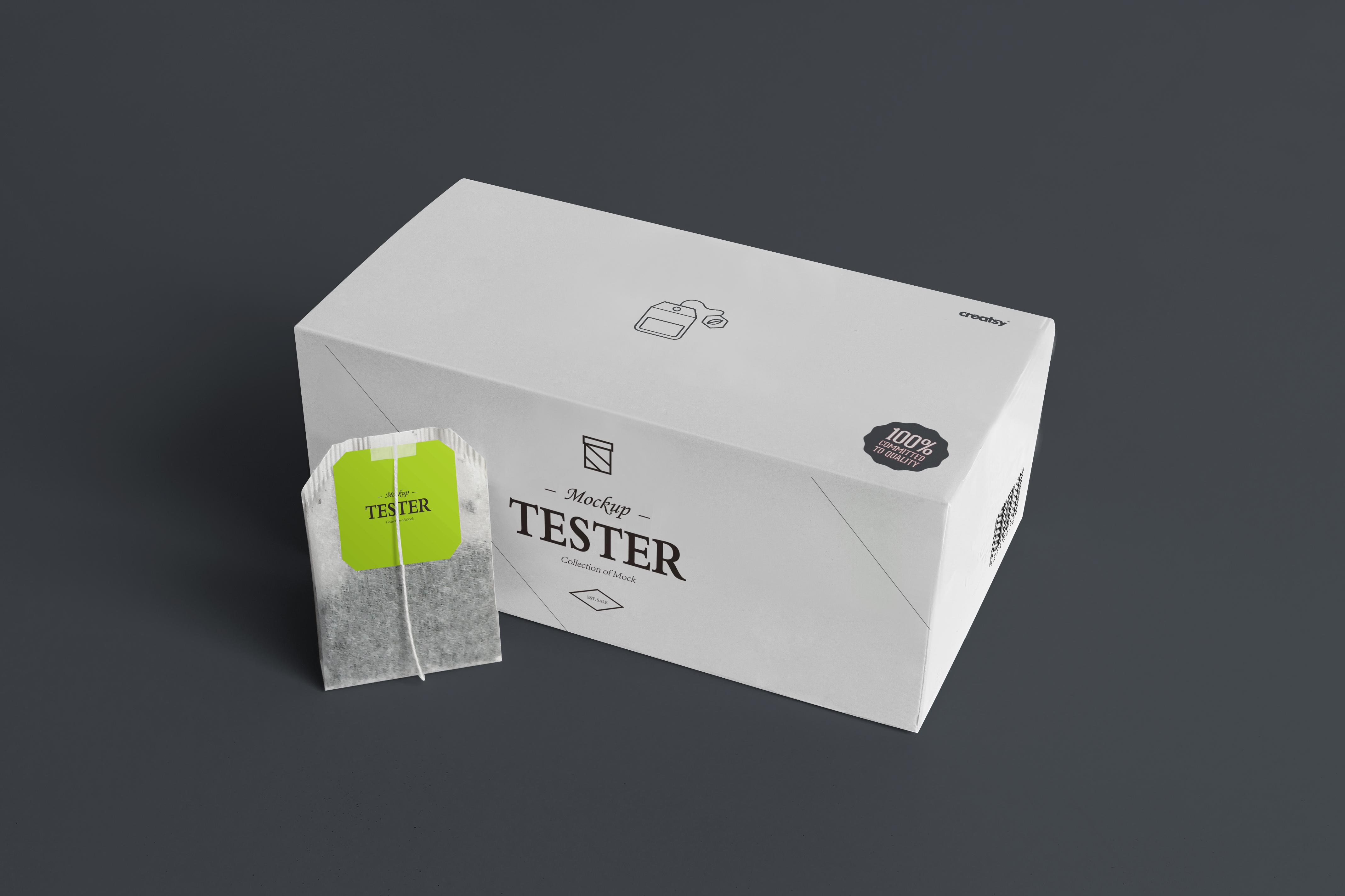 茶叶包装智能贴图样机psd素材高端茶叶品牌包装必备