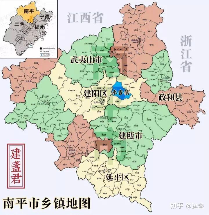 位于中国福建省闽北地区,地处福建省南平市建阳区东部中心,从地图上看