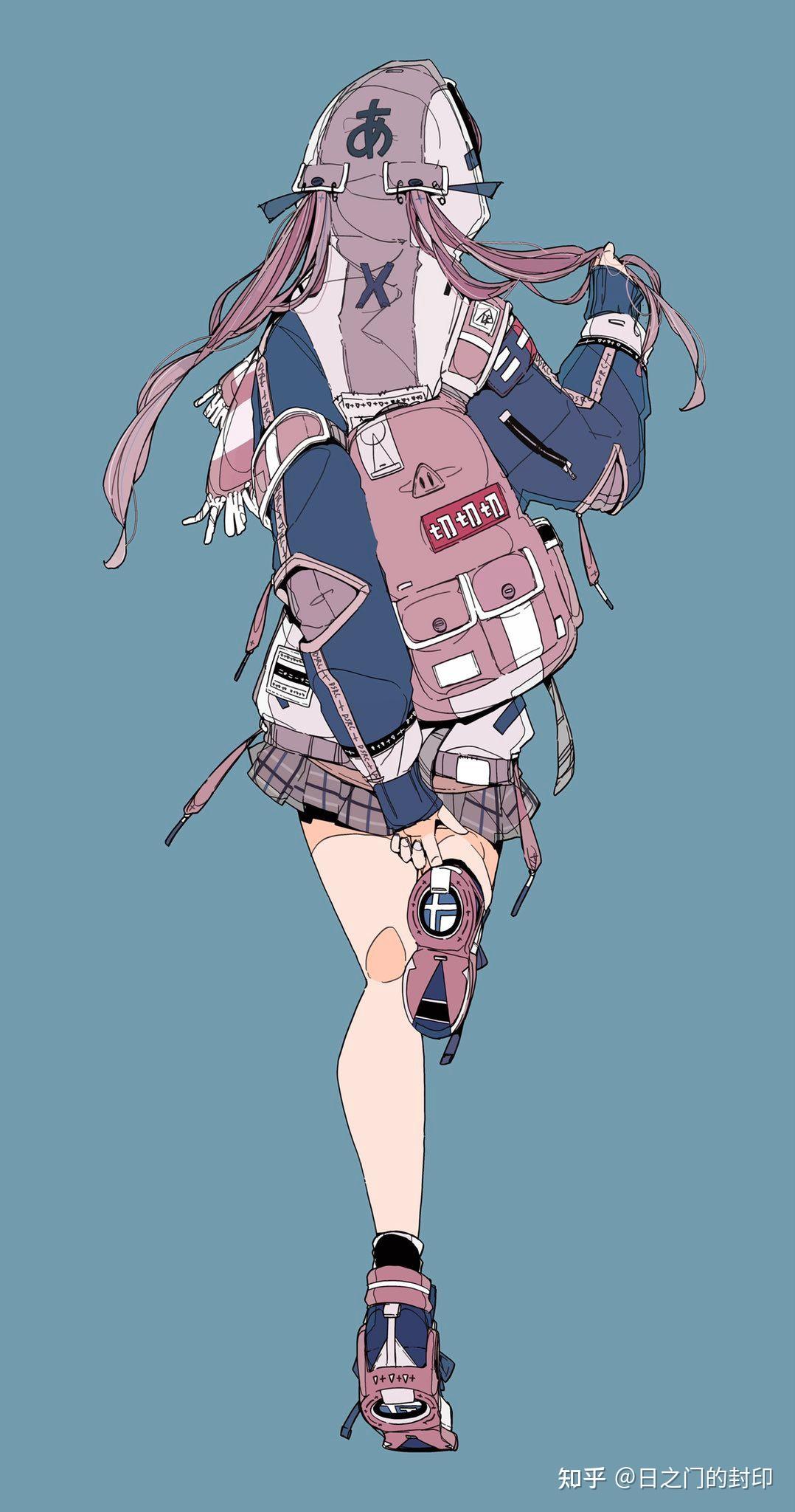 独特的造型手段与低饱和度上色日系平涂少女太美了