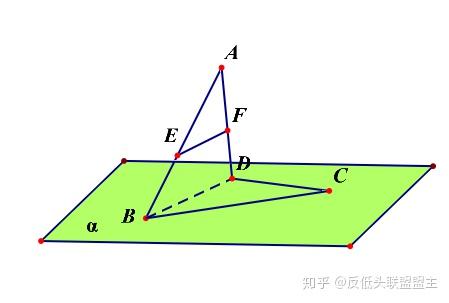 在空間四邊形abcd中,e,f分別是ab,ad的中點,判斷ef與平面bcd的位置